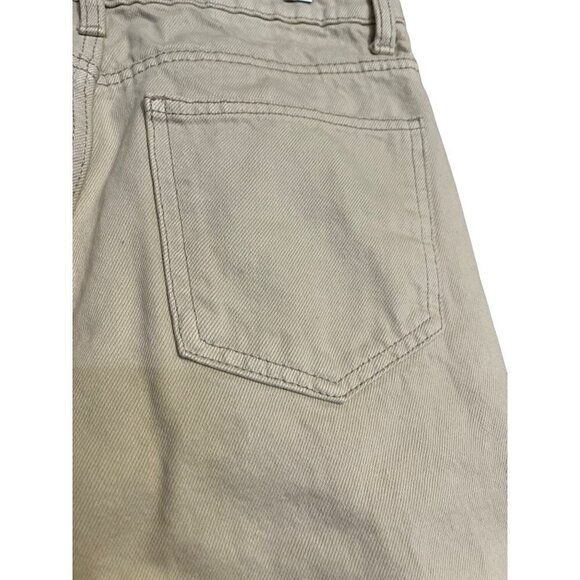 Women's Zara Tan, Cream Denim Pants / Jeans, Size 18, Button Fly - Picture 3 of 6